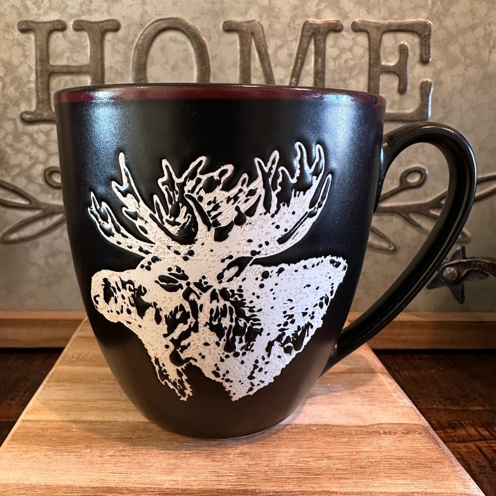 Retired 2014 Cabela's Majestic Silhouette Moose Jumbo 22oz Mug NWOB